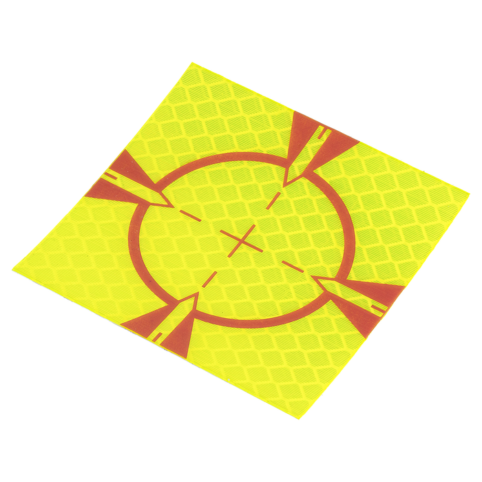 Meetsticker geel 60 x 60 mm.